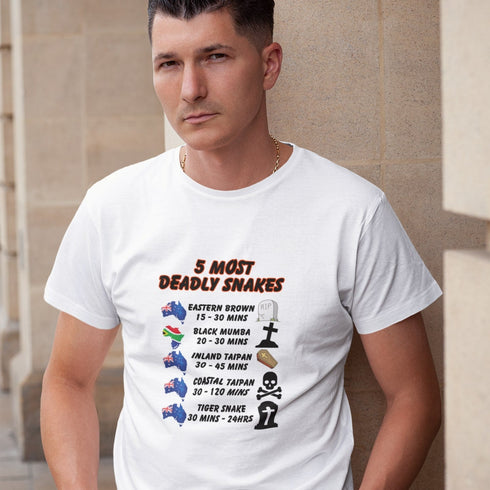 5 Most Deadly Snakes T-Shirt – Venomous Snake Design for Reptile Lovers